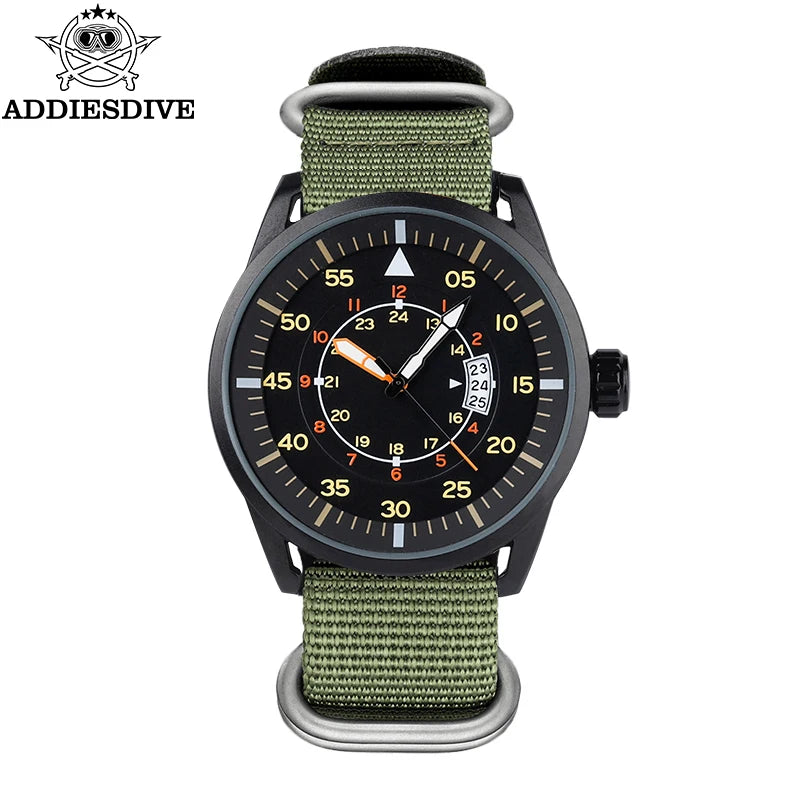 Montre ADDIESDIVE Homme Verte Quartz Sport