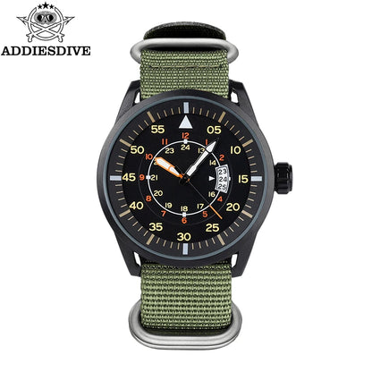 Montre ADDIESDIVE Homme Verte Quartz Sport