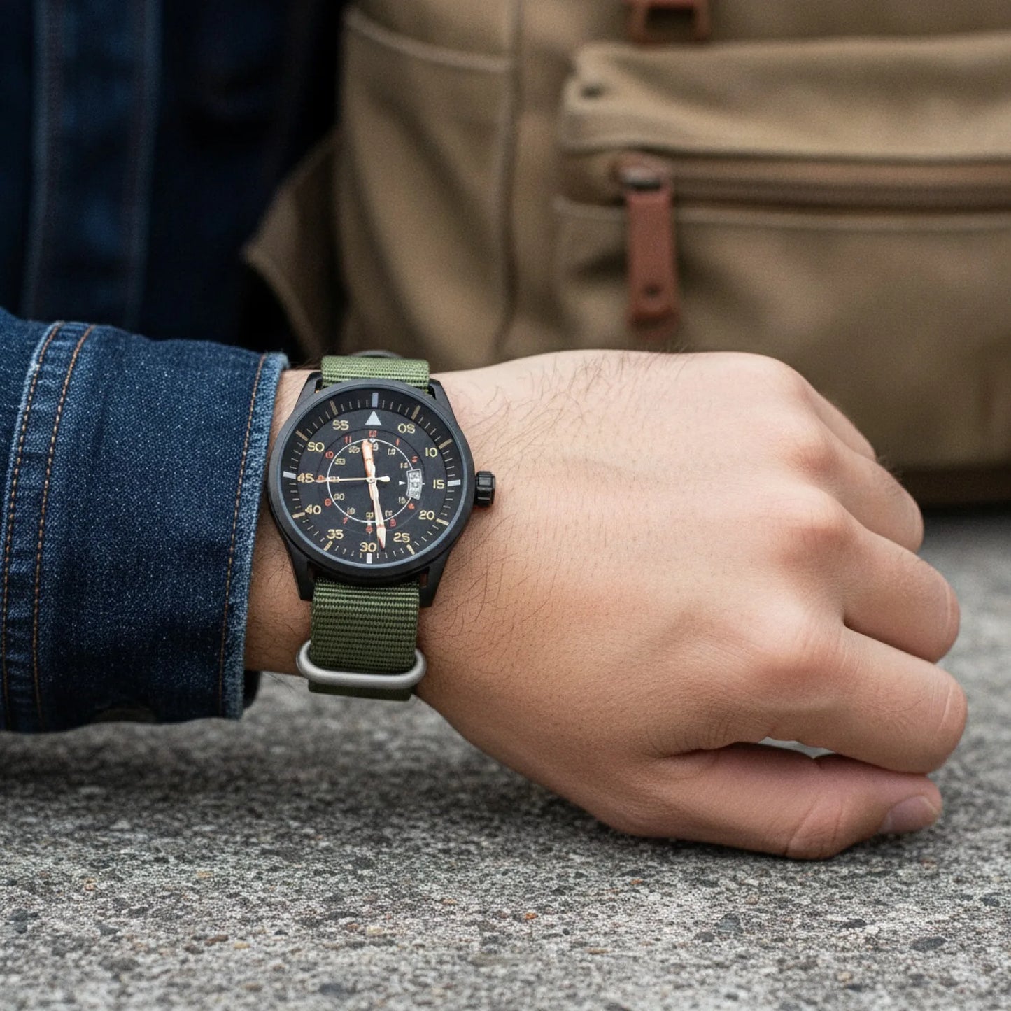 Montre ADDIESDIVE Homme Verte Quartz Sport