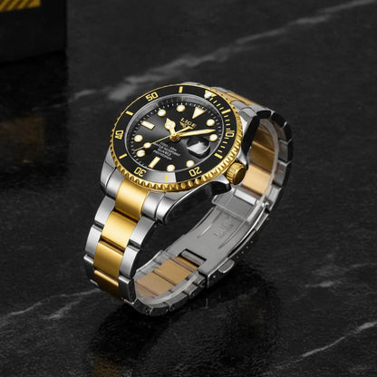 Montre Homme LIGE Gold Black Sport-Luxe
