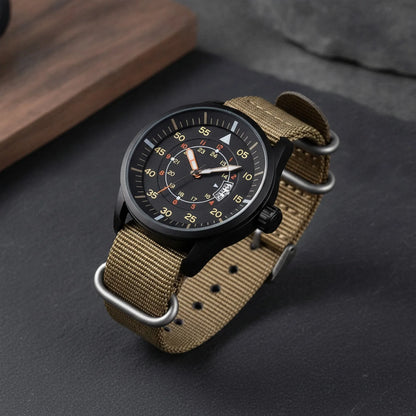Montre Homme ADDIESDIVE Quartz Khaki Lumineuse